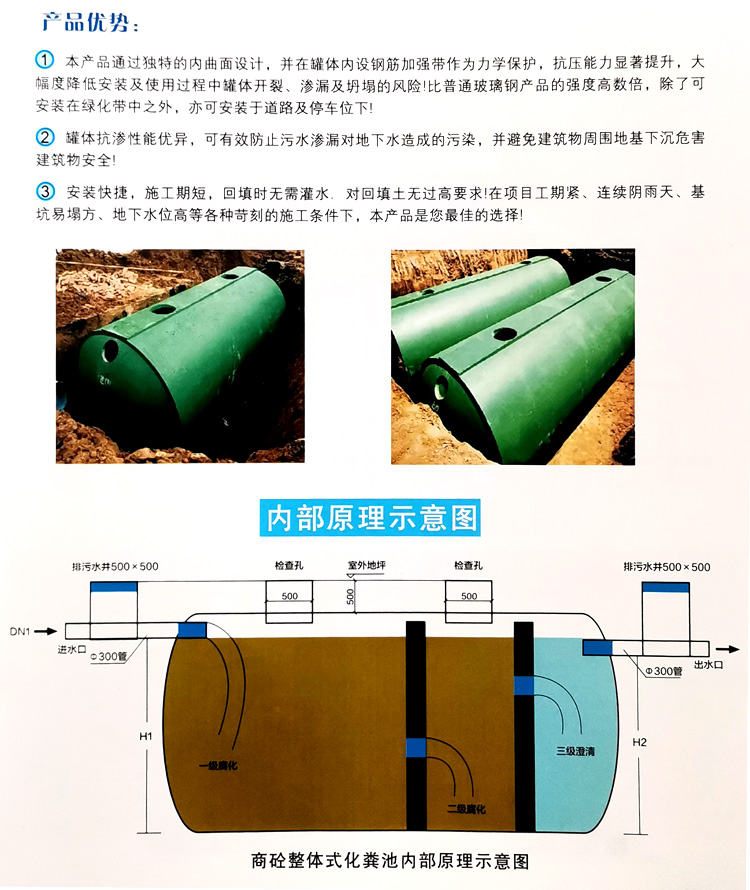 临湘玻璃钢化粪池